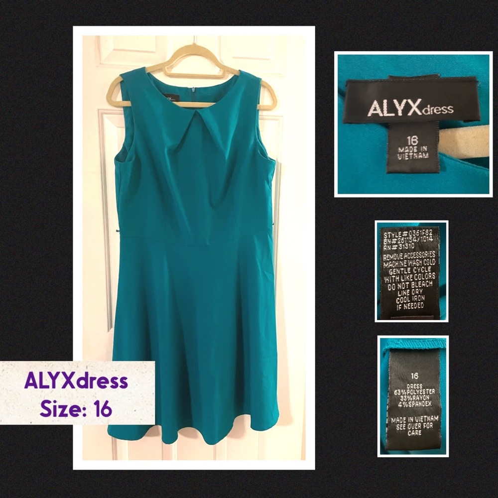 ALYXdress - Sleeveless Teal - Fit and Flare Dress - Pre-Owned